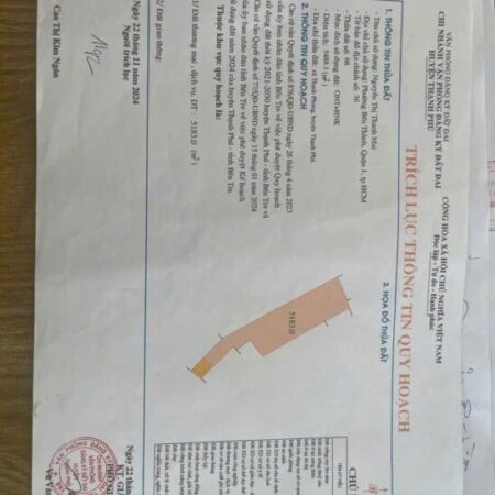 ĐẤT CHÍNH CHỦ – GIÁ TỐT – 5488m2 QL57, XÃ THẠNH PHONG, THẠNH PHÚ, BẾN TRE 12 TỶ