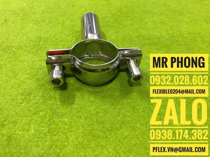 Kẹp đỡ ống Inox Vi Sinh Cao 45mm-Kẹp đỡ ống inox vi sinh-kẹp inox giữ ống