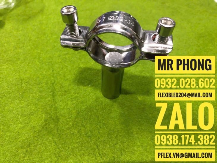 Kẹp đỡ ống Inox Vi Sinh Cao 45mm-Kẹp đỡ ống inox vi sinh-kẹp inox giữ ống