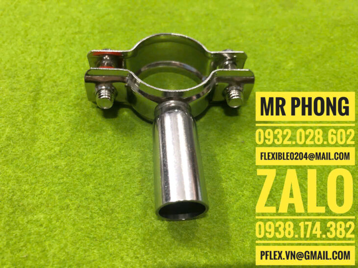 Kẹp đỡ ống Inox Vi Sinh Cao 45mm-Kẹp đỡ ống inox vi sinh-kẹp inox giữ ống