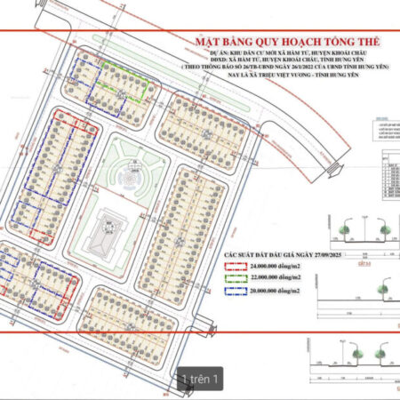 Đất đấu giá Triệu Việt Vương Khoái Châu Hưng yên