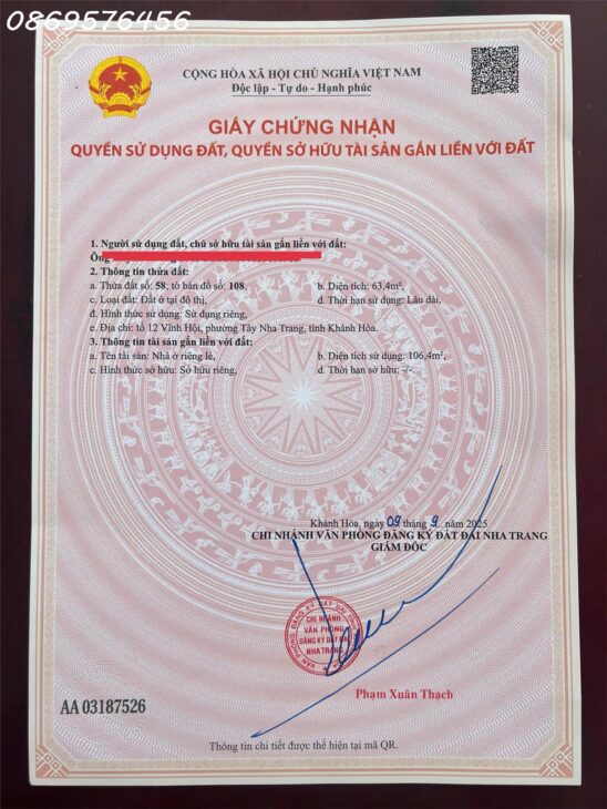 MUA BÁN NHÀ PHỐ TẠI KHÁNH HOÀ