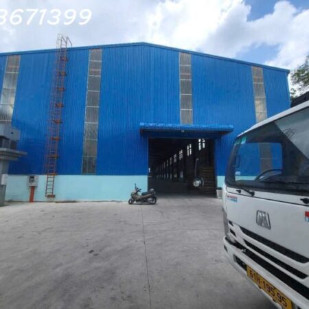 Cần cho thuê xưởng 2.700m² tại Bàu Bàng – khuôn viên 7.000m², container ra vào 24/24
