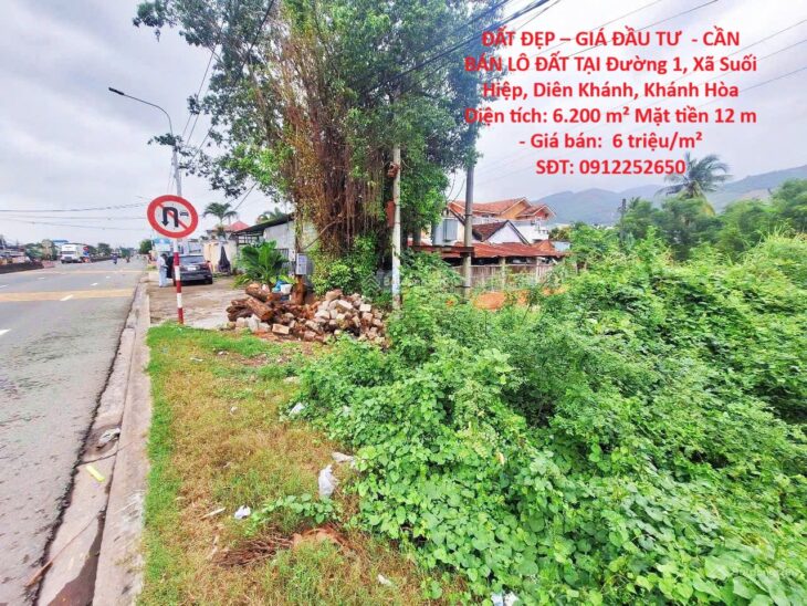ĐẤT ĐẸP – GIÁ ĐẦU TƯ – CẦN BÁN LÔ ĐẤT TẠI Đường 1, Xã Suối Hiệp, Diên Khánh, Khánh Hòa