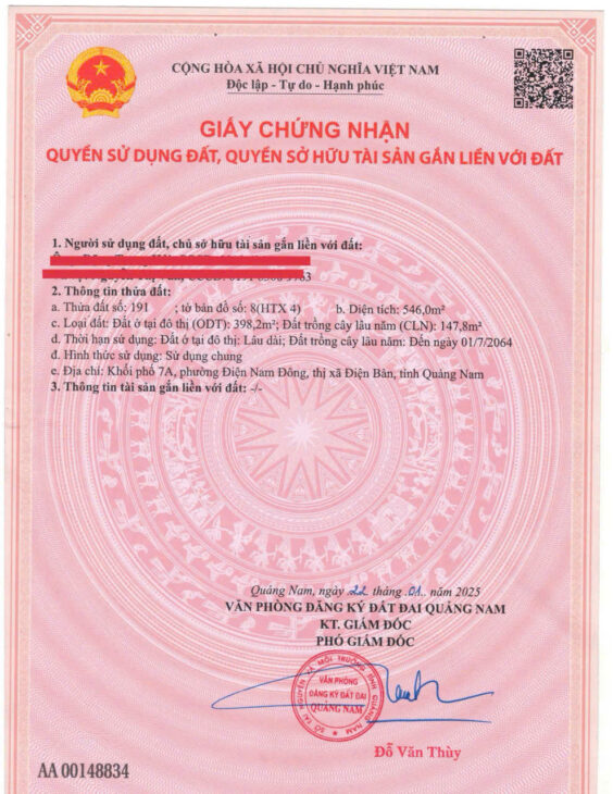 CẦN BÁN ĐẤT Ở LÂU DÀI MẶT TIỀN ĐƯỜNG TRẦN THỦ ĐỘ – PHƯỜNG ĐIỆN NAM TRUNG – ĐIỆN BÀN – QUẢNG NAM
