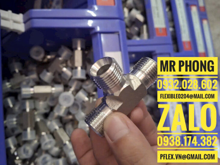 Tê ren trong inox thủy lực-tê ren ngoài inox thủy lực – tê côn inox thủy lực