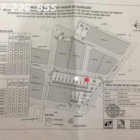 DUY NHẤT 1 LÔ ĐẸP TÁI ĐỊNH CƯ KIM ĐỚI 2 – HỮU BẰNG – KIẾN THỤY – GIÁ CHỈ 1,6xx TỶ – ZALO 0567 222