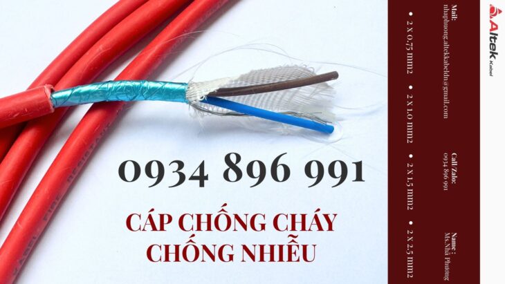 Cáp Chống Cháy Chống Nhiễu 2×2.5 mm2 Chuẩn BS6387, IEC 60331 Hồ Chí Minh Cáp Chống Cháy Chống Nhiễu 2×2.5 mm2 Chuẩn BS6387, IEC 60331 Hồ Chí Minh