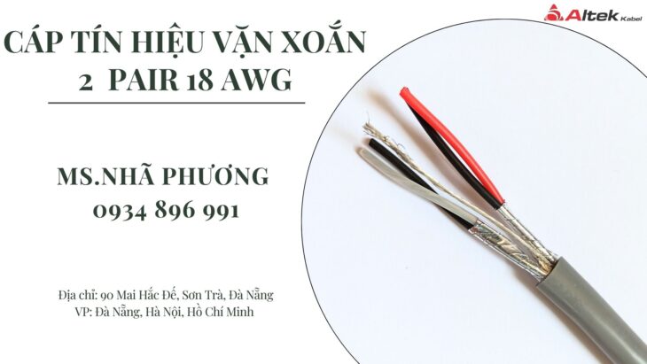 CÁP TÍN HIỆU VẶN XOẮN ALTEK KABEL 2 PAIR 18 AWG – CHỐNG NHIỄU