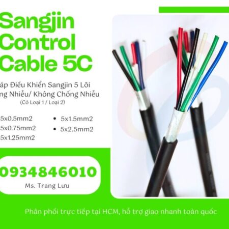 Cáp điều khiển Sangjin 5×0.5/5×0.75/5×1.25/5×1.5/5×2.5