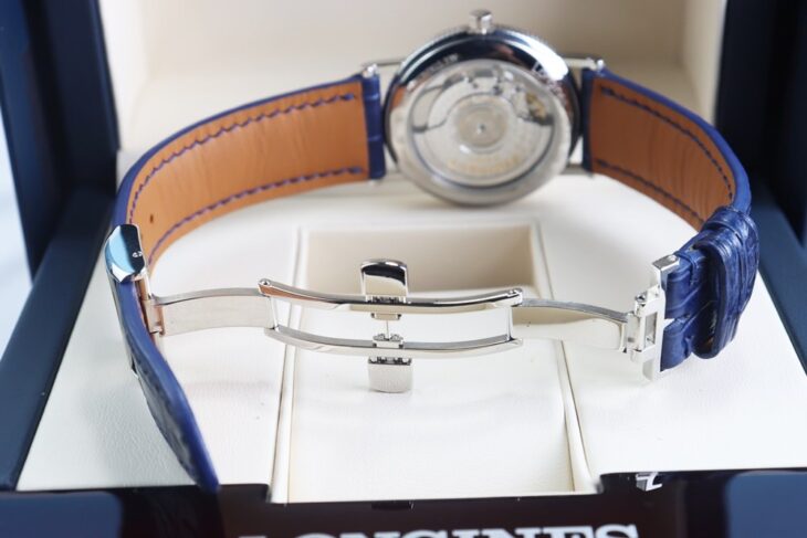 Longines Cloud De Paris L2.707.4.16.3 Automatic Kim Nung Xanh, dây da, size 36mm Fullbox