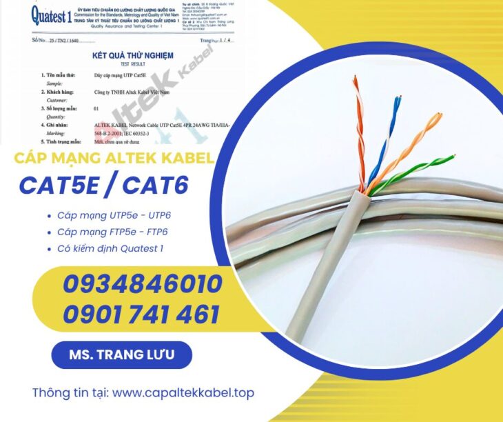 Cáp mạng Altek Kabel Cat5e/ Cat6 Đà Nẵng, Hà Nội, Hồ Chí Minh