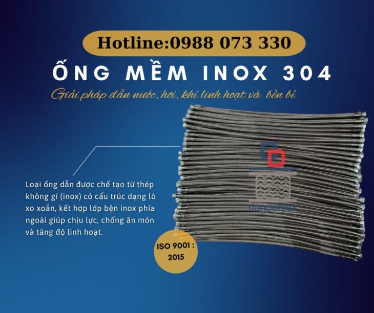 ỐNG MỀM INOX 304 – CHỊU NHIỆT, CHỐNG GỈ, SIÊU BỀN