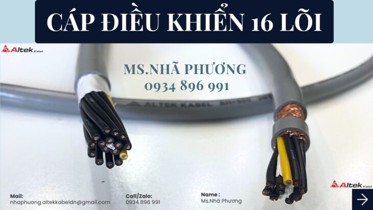 CÁP ĐIỀU KHIỂN 16 X 0.5 ALTEK KABEL SH-500 NGHỆ AN, NINH BÌNH, HÀ TĨNH