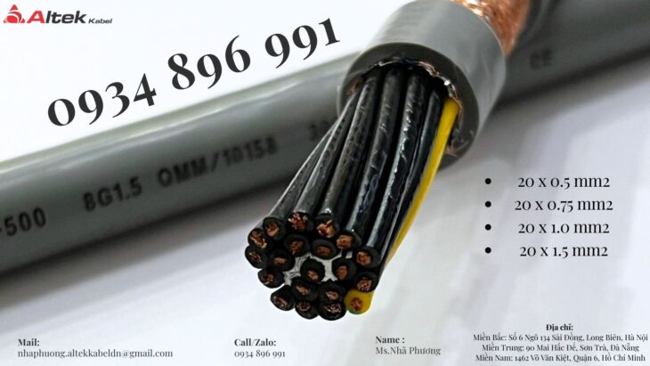 Cáp Điều Khiển 20X 1.5 Altek Kabel Sh-500 Nghệ An, Ninh Bình, Hà Tĩnh