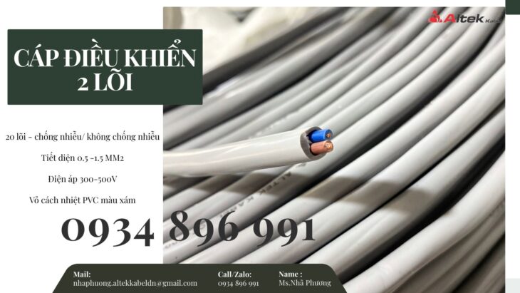 CÁP ĐIỀU KHIỂN 2 X 0.75 MM2 BÌNH ĐỊNH, KHÁNH HÒA, GIA LAI