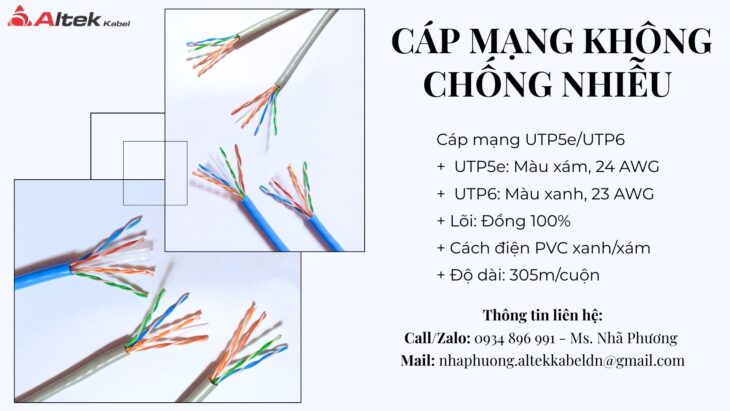 CÁP MẠNG ALTEK KABEL UTP6 24AWG ĐÀ NẴNG, HÀ NỘI, HCM.