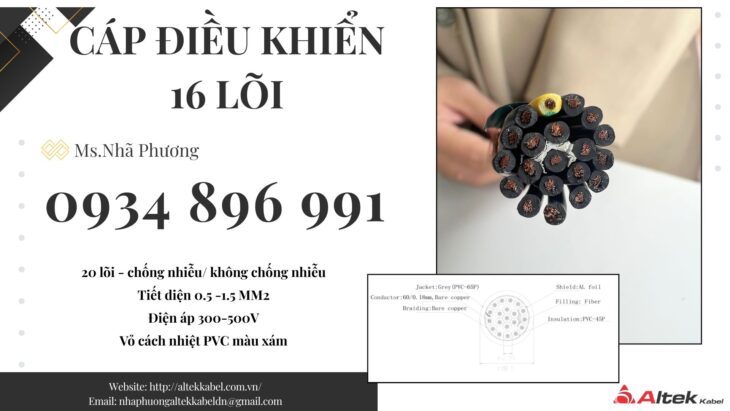 Cáp Điều Khiển 20X 1.5 Altek Kabel Sh-500 Nghệ An, Ninh Bình, Hà Tĩnh