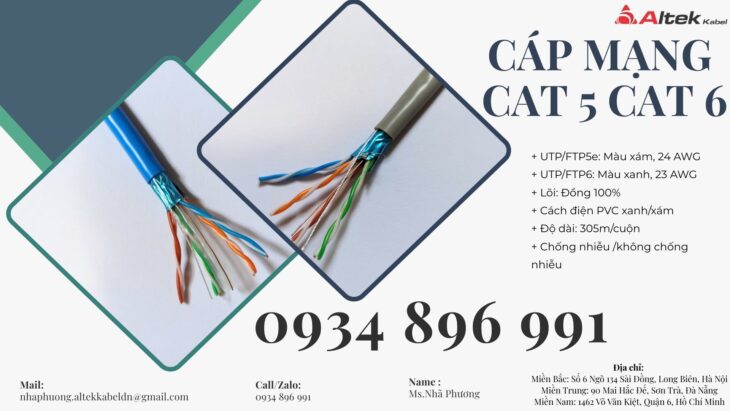 CÁP MẠNG CAT5 CAT6 ĐÀ NẴNG, HÀ NỘI, HỒ CHÍ MINH