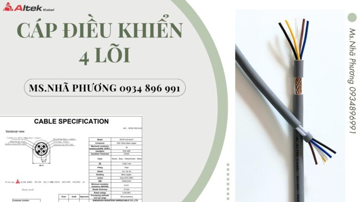 CÁP ĐIỀU KHIỂN 4 X 0.5 ALTEK KABEL SH-500 CÓ SẴN – GIAO NGAY