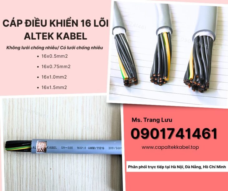 Cáp điều khiển 16×0.5/16×0.75/16×1.0/16×1.5 Altek Kabel