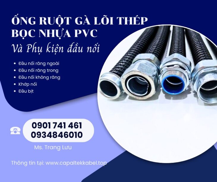 Ống ruột gà lõi thép bọc nhựa, ống sun sắt bọc nhựa