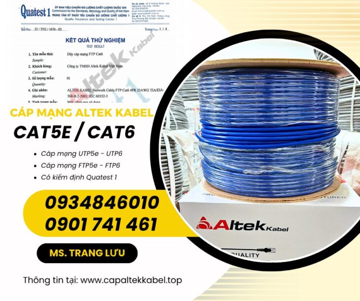 Cáp mạng Altek Kabel Cat5e/ Cat6 Đà Nẵng, Hà Nội, Hồ Chí Minh