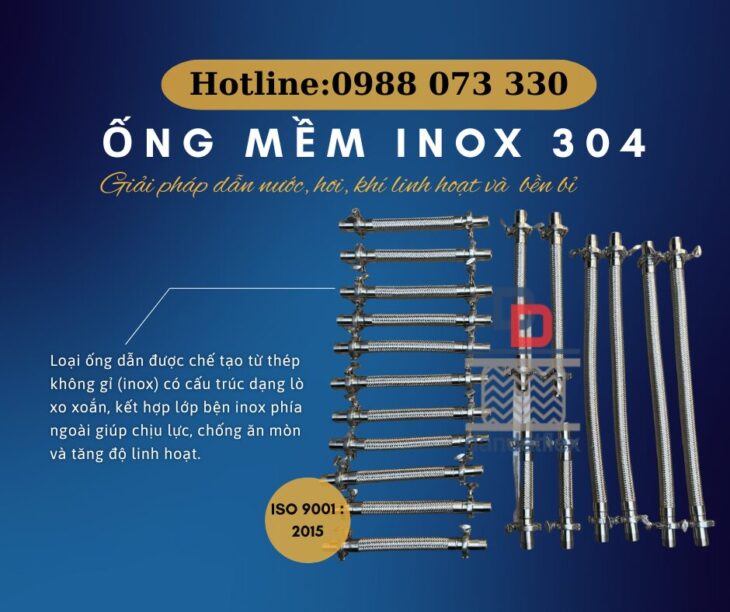ỐNG MỀM INOX 304 – CHỊU NHIỆT, CHỐNG GỈ, SIÊU BỀN