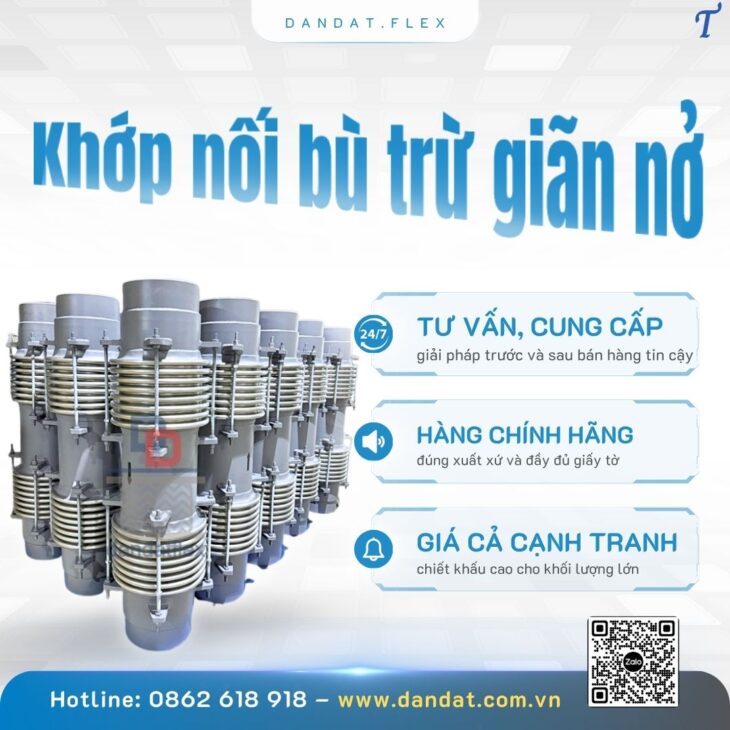 Bù trừ áo không mặt bích/ Bù giãn nở đường hơi/ Khớp giãn nở inox chịu áp lực cao/ Khớp nối giãn nở
