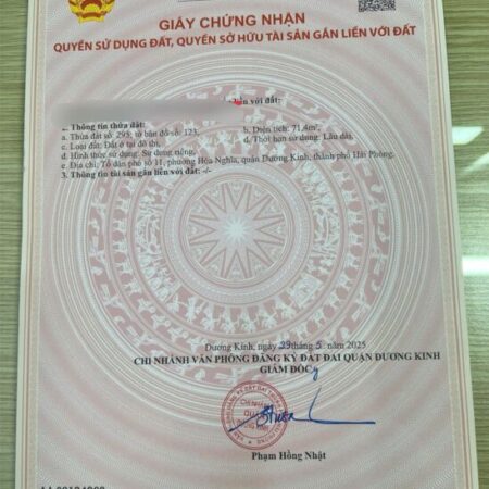 Lô góc hiếm Tư Thủy – Hòa Nghĩa, đường nhựa 5m thông, giá chỉ 1.x tỷ ZALO 0567 222 555