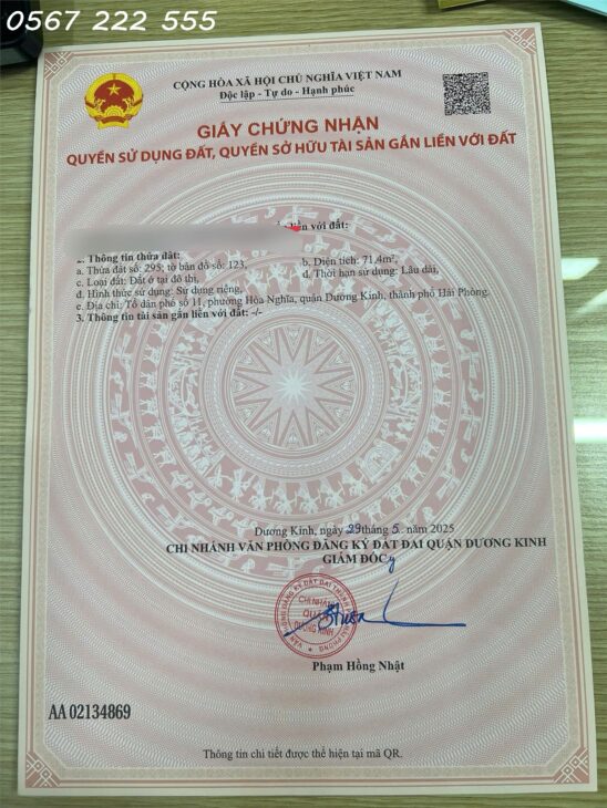 Lô góc hiếm Tư Thủy – Hòa Nghĩa, đường nhựa 5m thông, giá chỉ 1.x tỷ ZALO 0567 222 555