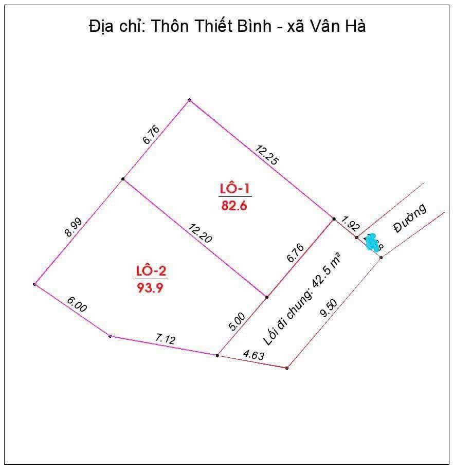 2 lô Thiết Bình – Vân Hà – Đông Anh