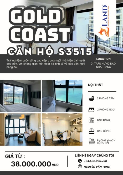 Căn hộ Gold Coast – S3515 cho thuê – Trải nghiệm cuộc sống cao cấp trong không gian hiện đại