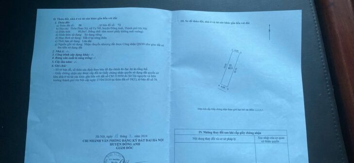 80m Phan Xá -Uy Nỗ – Đông Anh. sắn nhà 3 tầng mới