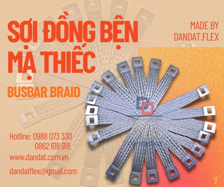 Dây đồng bện tiếp địa/ Dây tiếp địa thang máng cáp/ Dây đồng bện tráng thiếc/ Busbar braid