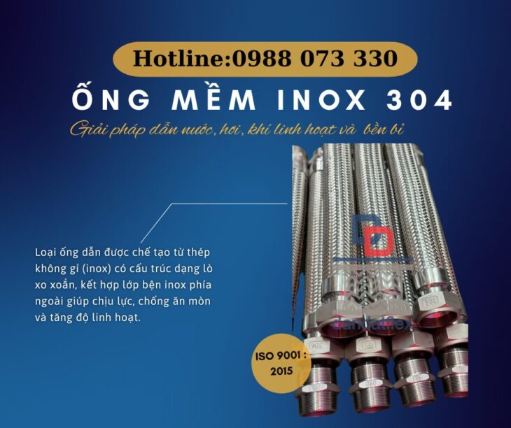 ỐNG MỀM INOX 304 – CHỊU NHIỆT, CHỐNG GỈ, SIÊU BỀN