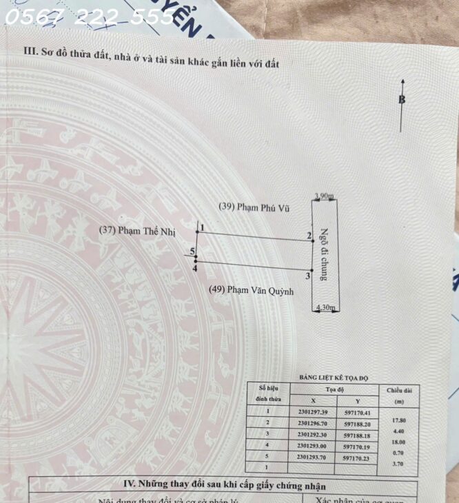 Nhà cấp 4 78,5m² giá 2,4x tỷ – ngõ ô tô 5m Trần Bá Lương ZALO 0567 222 555