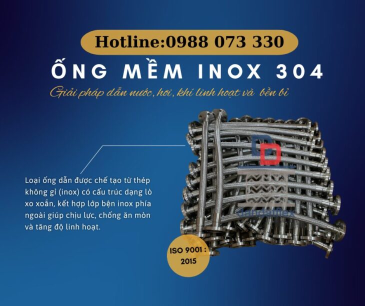 ỐNG MỀM INOX 304 – CHỊU NHIỆT, CHỐNG GỈ, SIÊU BỀN