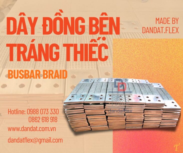 Dây đồng bện tiếp địa/ Dây tiếp địa thang máng cáp/ Dây đồng bện tráng thiếc/ Busbar braid