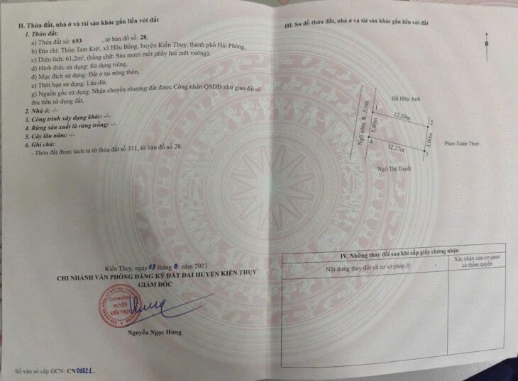 SIÊU PHẨM GIÁ RẺ TUYẾN 2 ĐƯỜNG 405 – HỮU BẰNG, KIẾN THỤY – CHỈ 1,XX TỶ – ZALO 0567 222 555