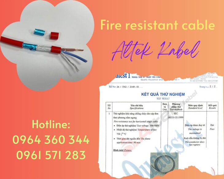 Cáp chống cháy chống nhiễu 2×1.5+E+GFT Altek Kabel