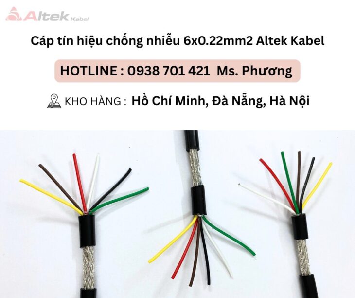 Cáp tín hiệu chống nhiễu 6×0.22mm Altek Kabel Đà Nẵng, Hà Nội, Hồ Chí Minh