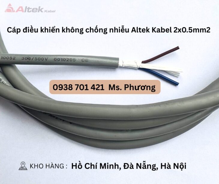 Cáp điều khiển không chống nhiễu Altek Kabel 2×0.5mm Đà Nẵng, Hà Nội, Hồ Chí Minh