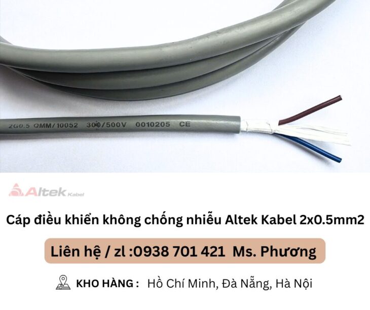 Cáp điều khiển không chống nhiễu Altek Kabel 2×0.5mm Đà Nẵng, Hà Nội, Hồ Chí Minh