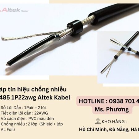 Cáp tín hiệu chống nhiễu RS485 1P22awg Altek Kabel Đà Nẵng, Hà Nội, Hồ Chí Minh