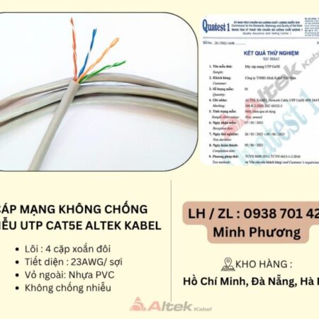 Cáp mạng không chống nhiễu UTP Cat5e Altek Kabel Đà Nẵng, Hà Nội, Quảng Trị