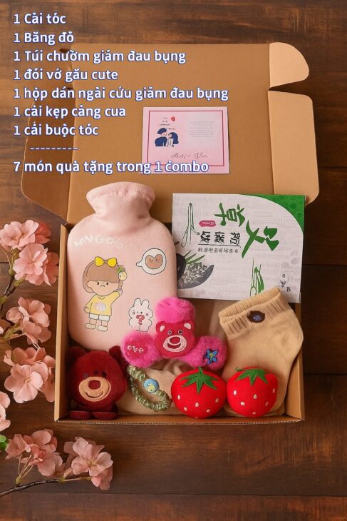 Quà tặng Vừa tâm lý vừa xinh túi chườm ấm bụng kèm phụ kiện cho nàng