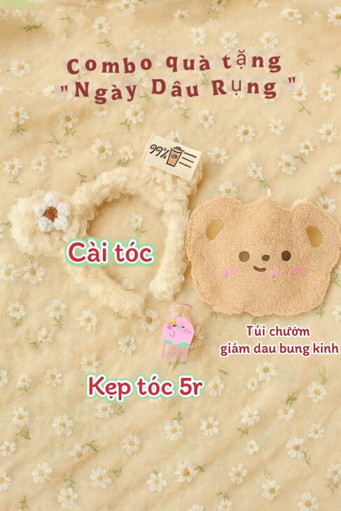 Quà tặng túi chườm ấm bụng kinh + phu kiện tặng bạn gái hoặc người thân yêu bất kì dịp nào cũng hợp