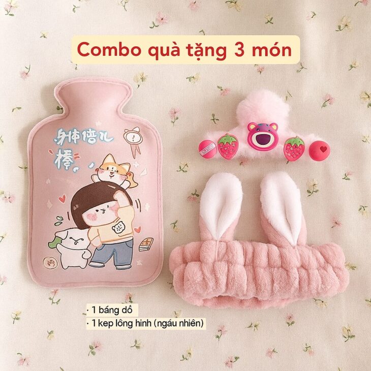 Quà tặng Vừa tâm lý vừa xinh túi chườm ấm bụng kèm phụ kiện cho nàng