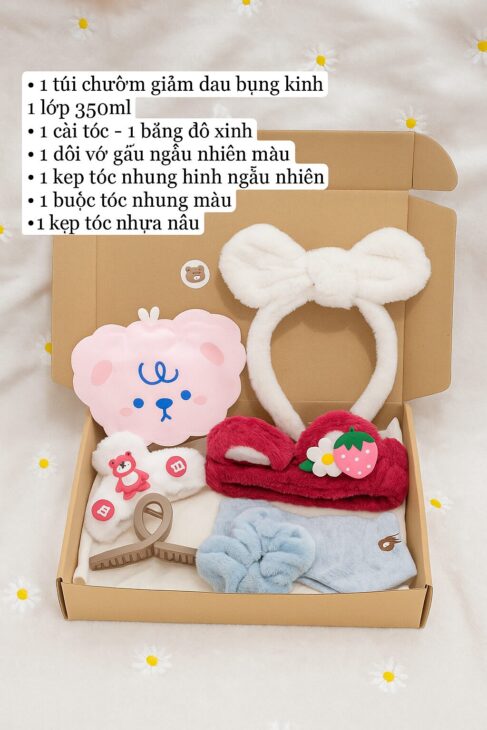Quà tặng Vừa tâm lý vừa xinh túi chườm ấm bụng kèm phụ kiện cho nàng